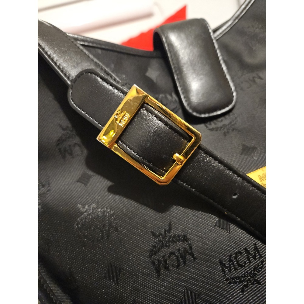 Vintage MCM Worldwide Monogram Nylon and Leather Shoulder Bag RARE - Picture 2 of 10